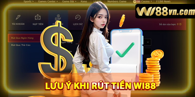 Lưu ý khi rút tiền tại WI88